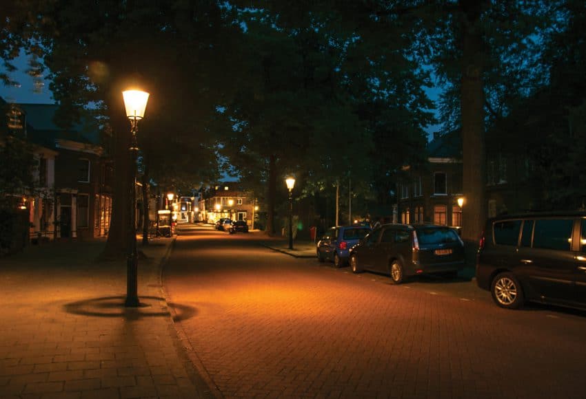 Lege straten tijdens de avondklok